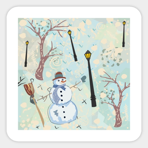 Snowman Sticker by KristinaStellar 